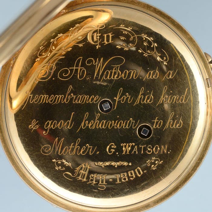 English Keyless Fusee with up/down Dial – 1885
