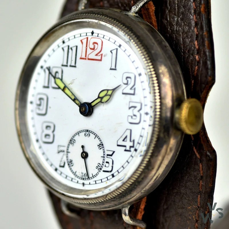 Swiss WW1 Sterling Silver Trench Watch c.1916