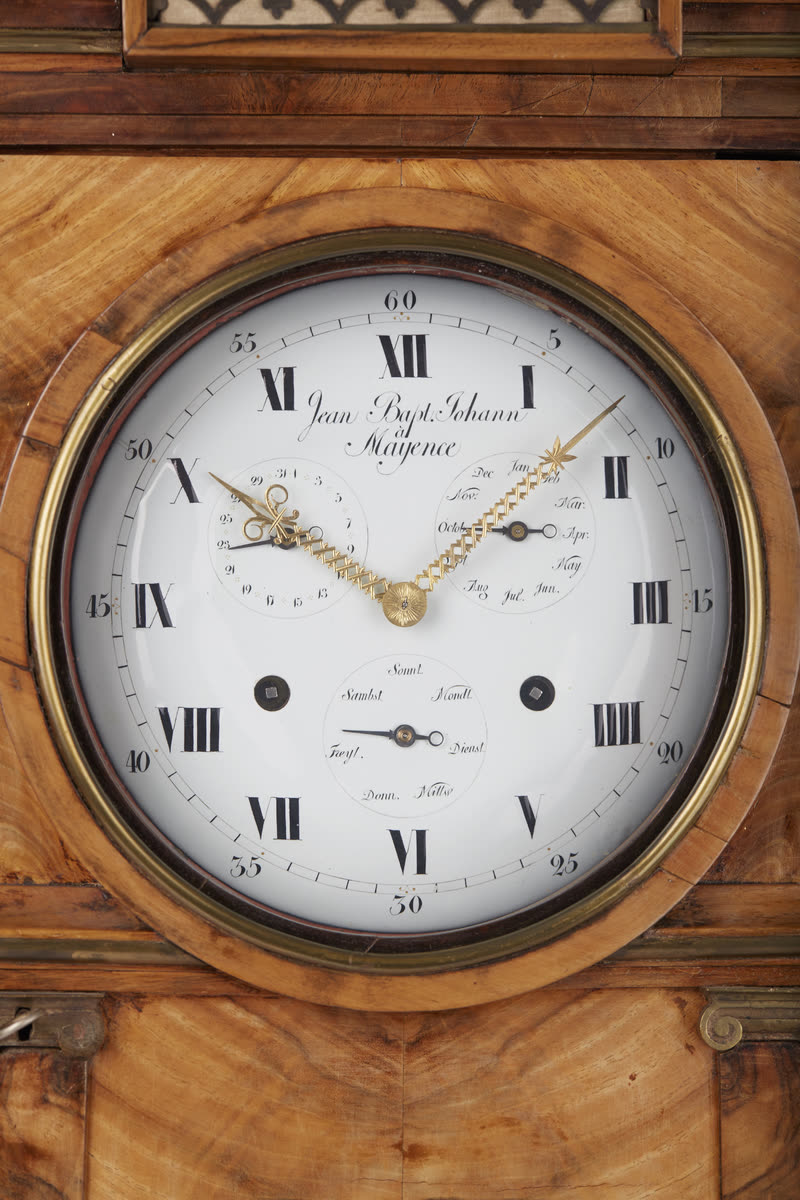 Perpetual Calendar Clock by Jean-Baptiste Johann in Mainz, circa 1800 (MIH IV-949)