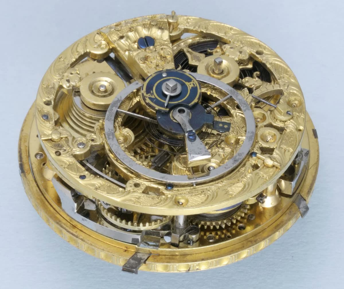 Skeletonised Repeating Pocket Watch with glass dial – 1760