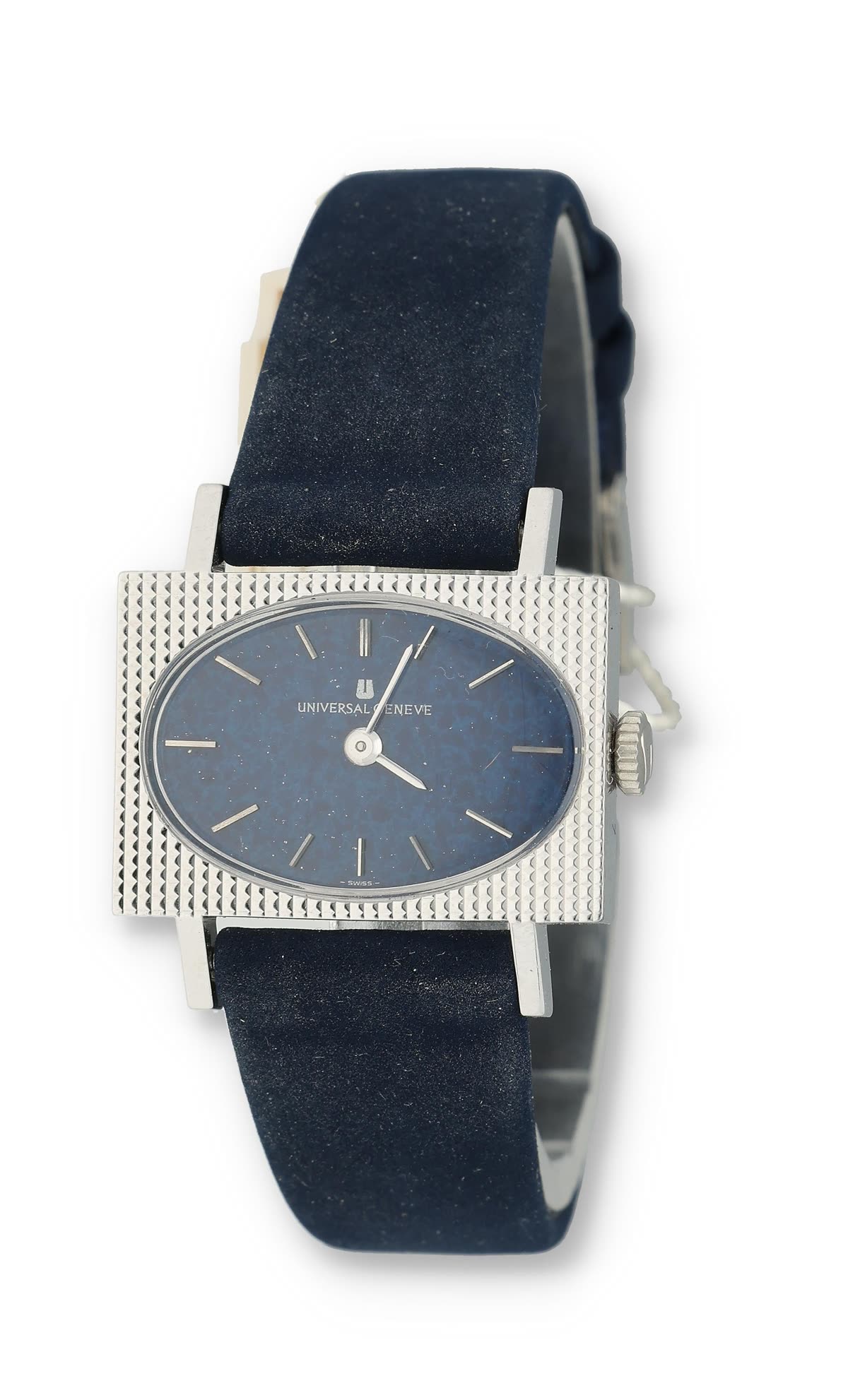 Front three-quarter view of the Universal Genève wristwatch Ref. 711608