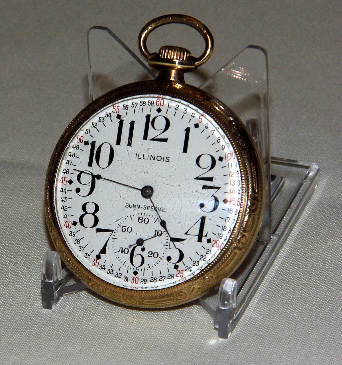 Vintage Illinois Watch Company, Springfield Illinois, Gold-Filled Pocket Watch, Bunn Special, 21 Jewels, B&B Royal 20-Year Case, A. Lincoln Grade Movement (9174547388)