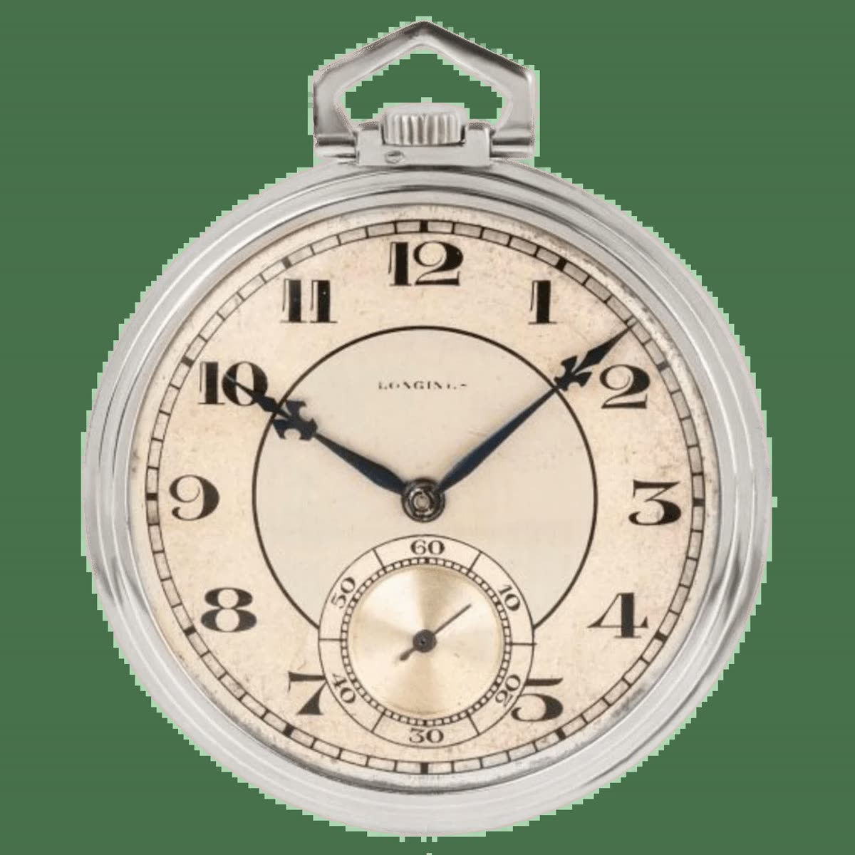 Longines Art Deco Slim Pocket Watch 18ct White Gold – 1920