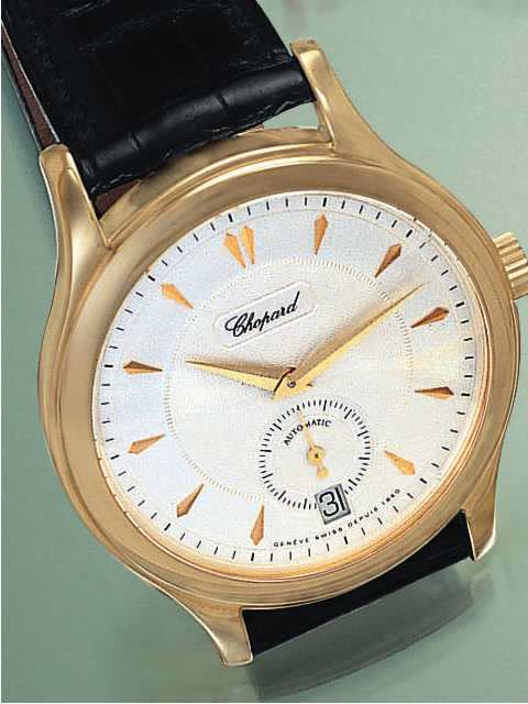 Chopard L.U.C. 1.96 in 18K pink gold with silver guilloché dial