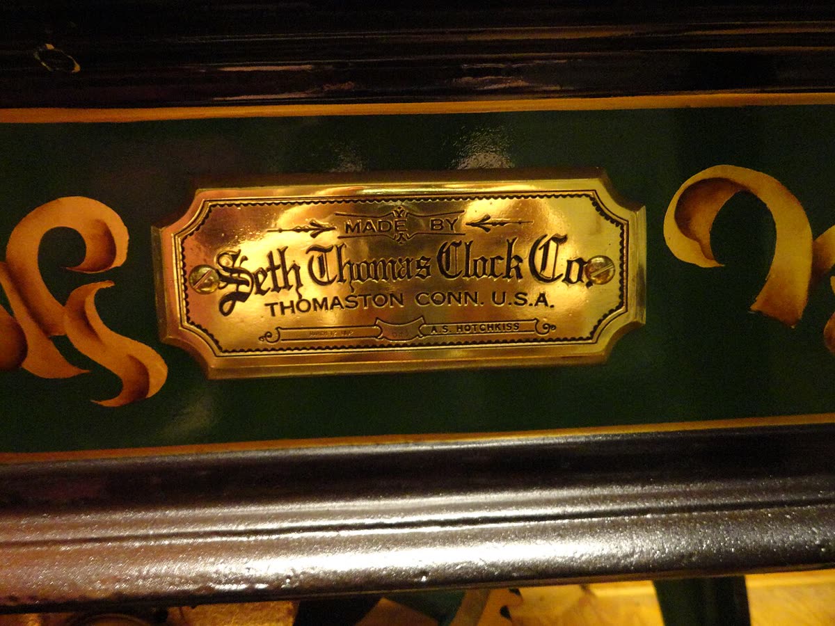 Seth Thomas Clock Company plate
