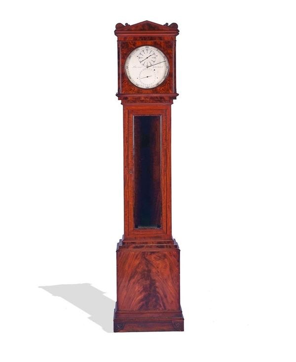 Early Victorian mahogany regulator with 24-hour dial, attributed to Barraud, London