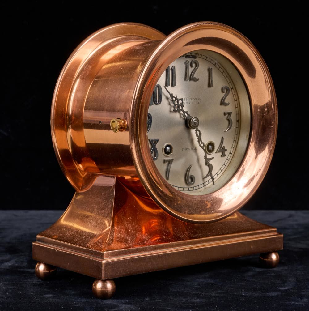 At Auction: CHELSEA COPPER SHIPS BELL CLOCK - Invaluable.com