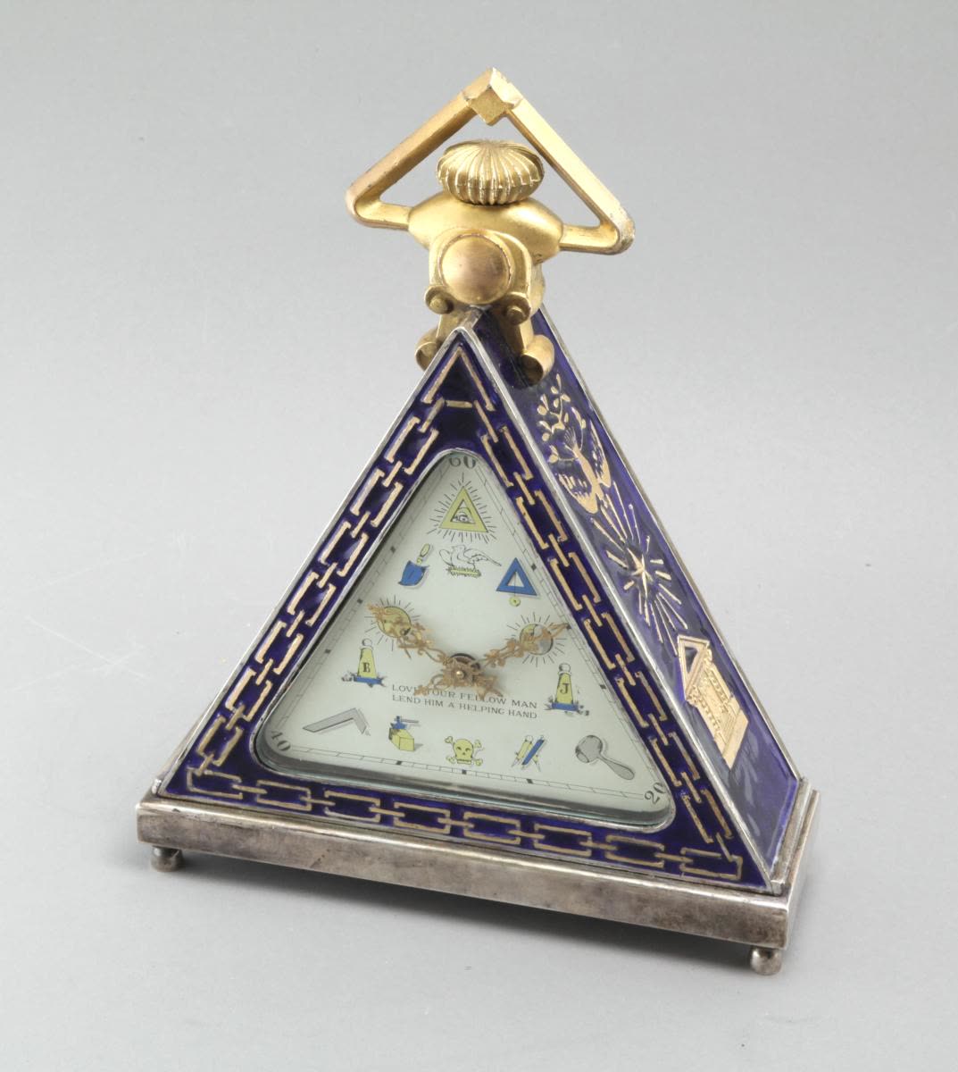 Clock with Masonic symbols (MIH IV-912)