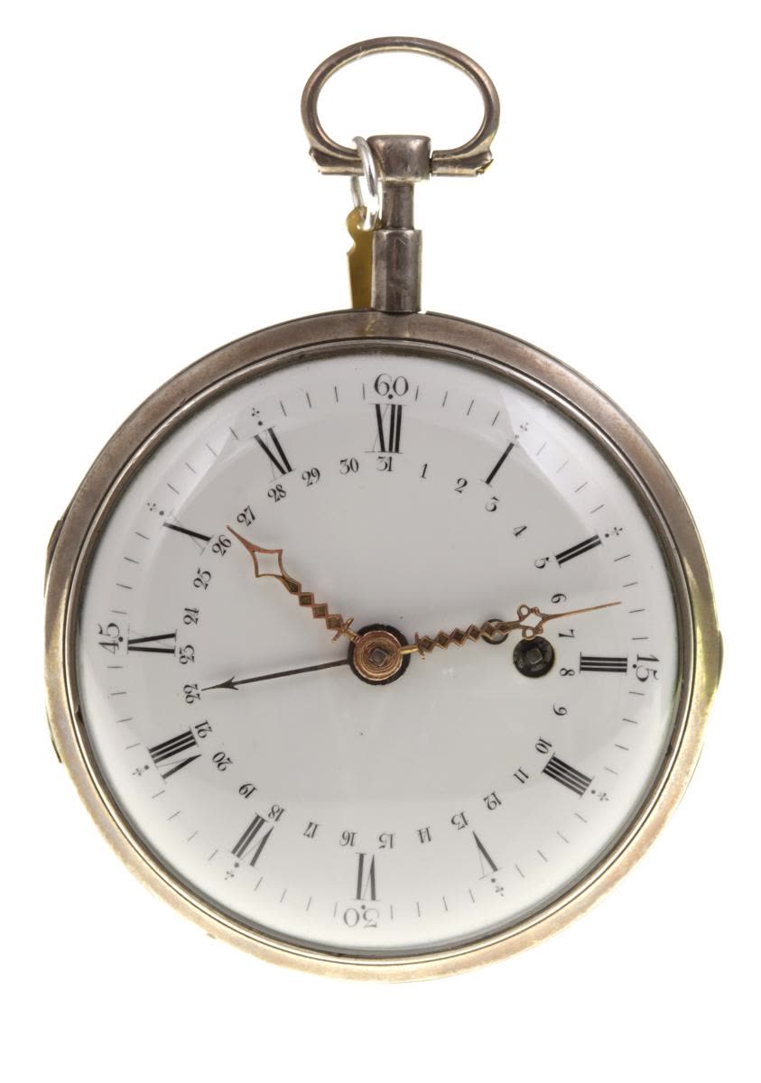 Enamelled pocket watch with date display (MIH I-561)