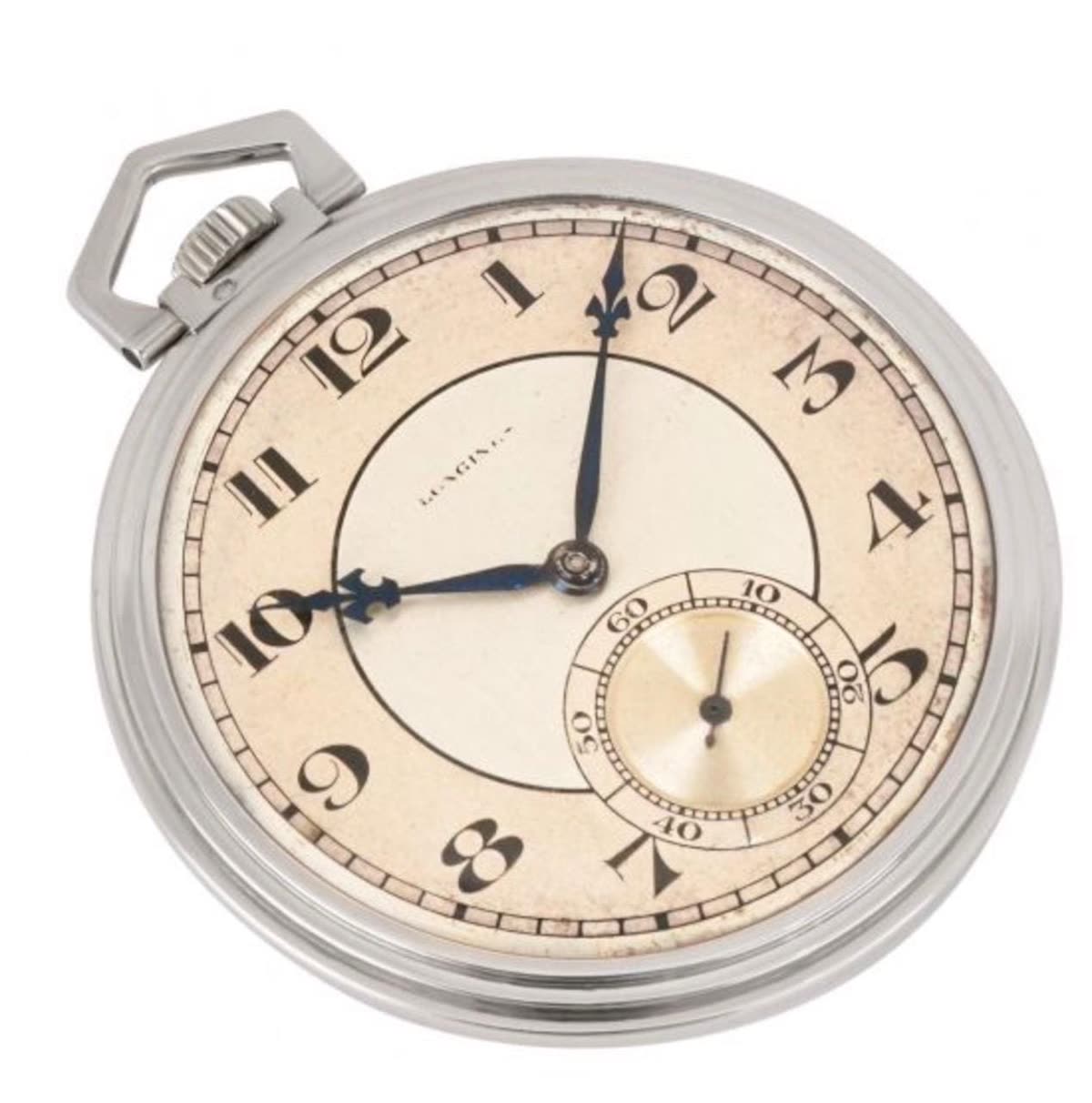 Longines Art Deco Slim Pocket Watch 18ct White Gold – 1920