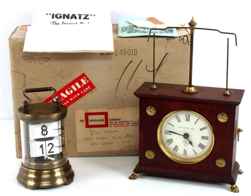 IGNATZ HOROLOVAR FLYING PENDULUM & FLIP CLOCKS