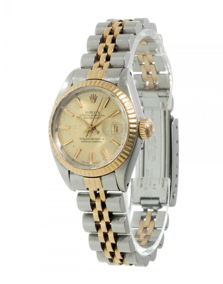 Rolex Lady Oyster Perpetual Datejust wristwatch in steel and 18kt yellow gold.