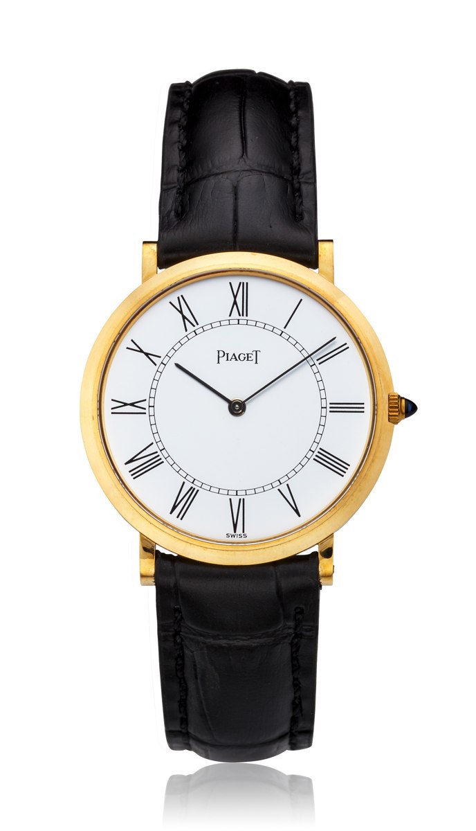 Front view of the Piaget reference 902 dress watch in 18k pink gold