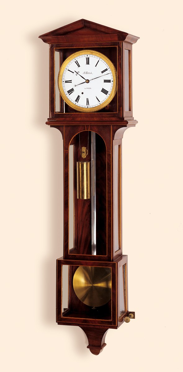 Johann Rettich Biedermeier Laterndluhr wall clock, circa 1830