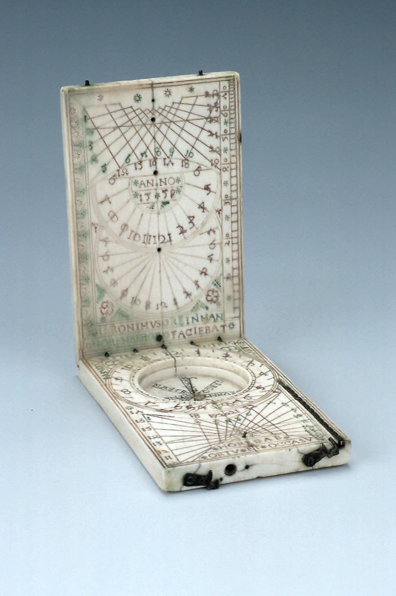 Diptych dial by Hieronymus Reinmann, 1559.