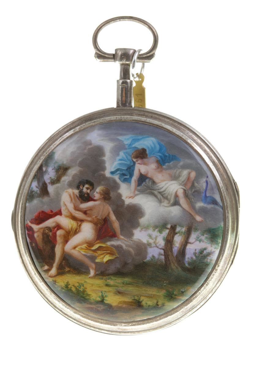 Enamelled pocket watch with date display (MIH I-561)