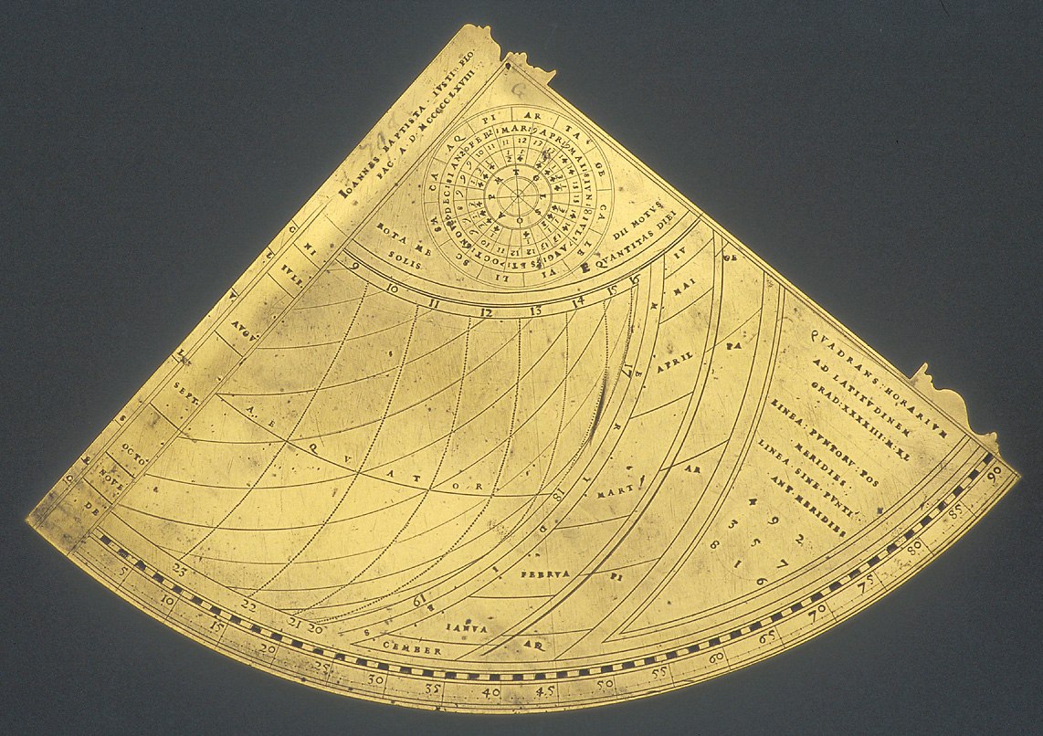 Front face of the Giovanni Battista Giusti quadrant dated 1568.