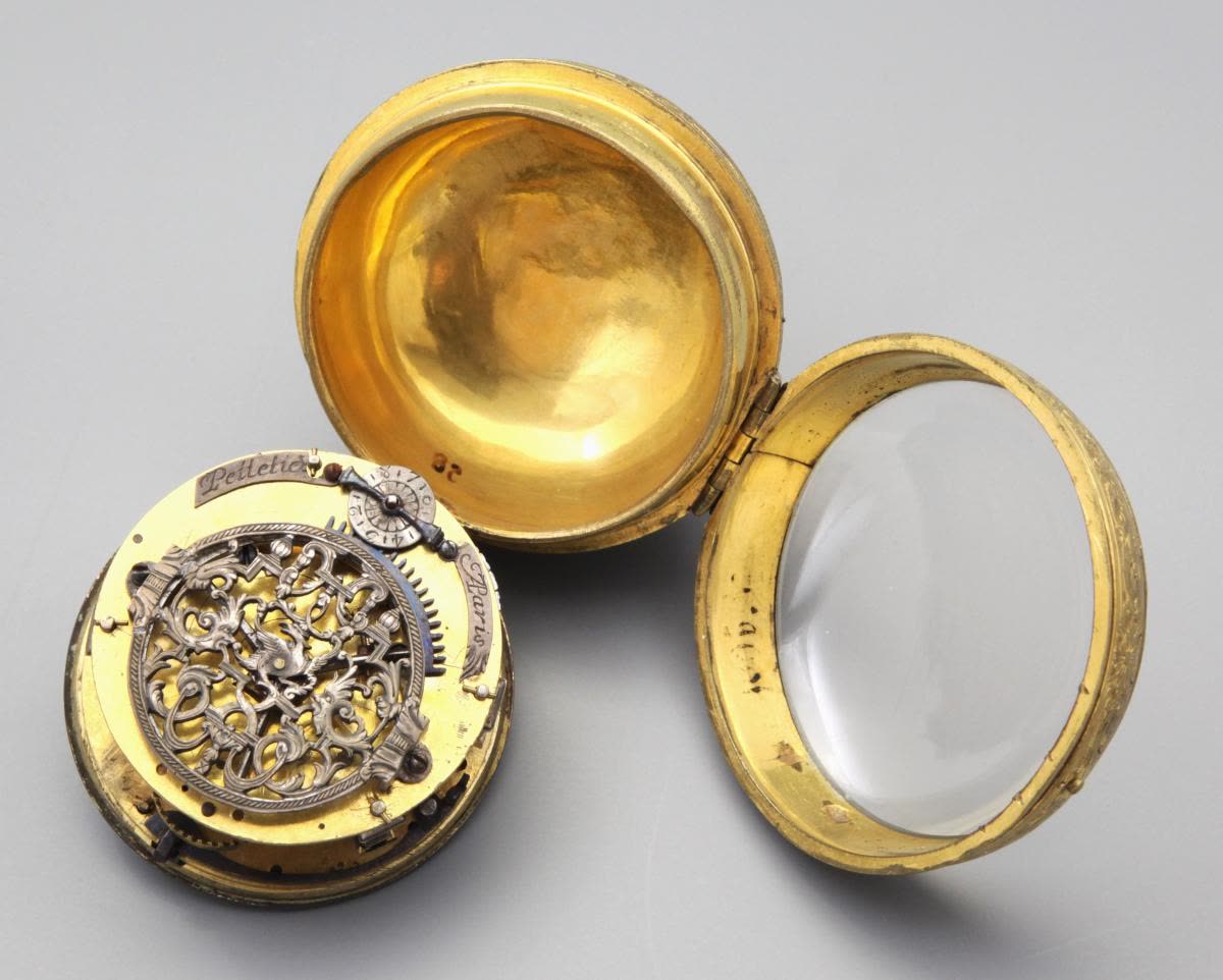 Gilt-cased watch, signed: Pelletier in Paris (MIH I-28)