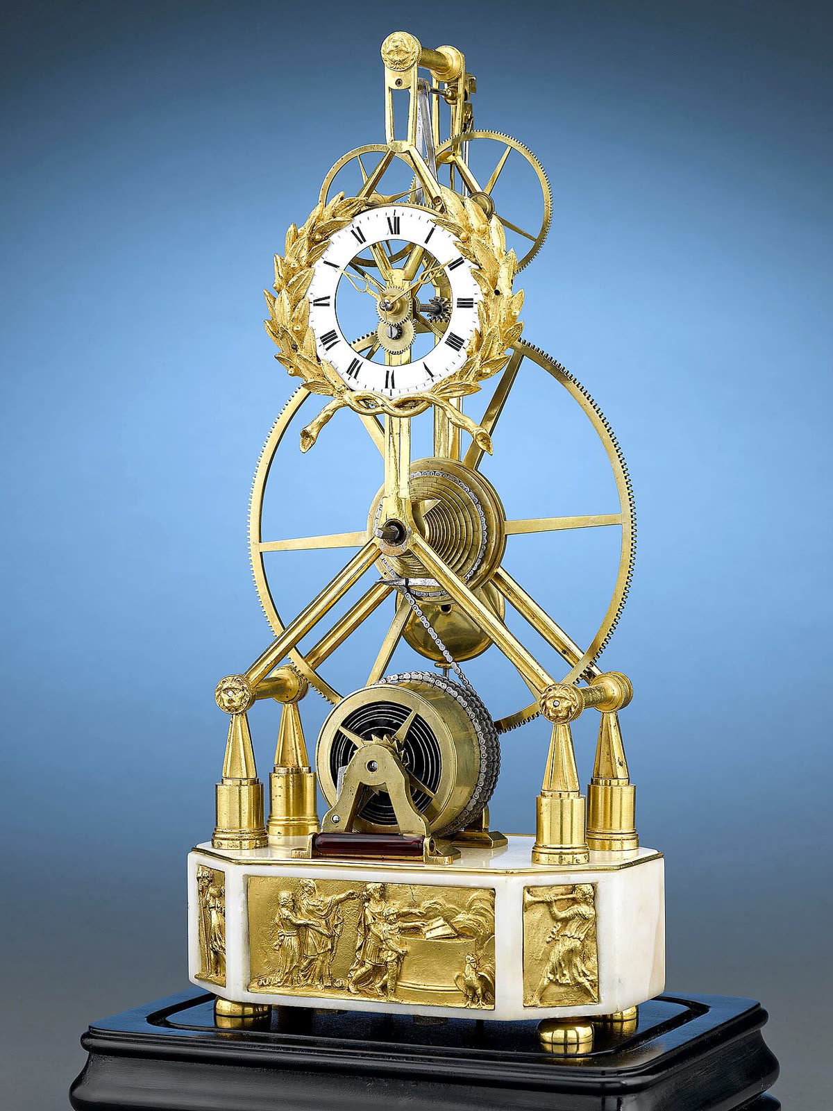 Great Wheel Skeleton Clock