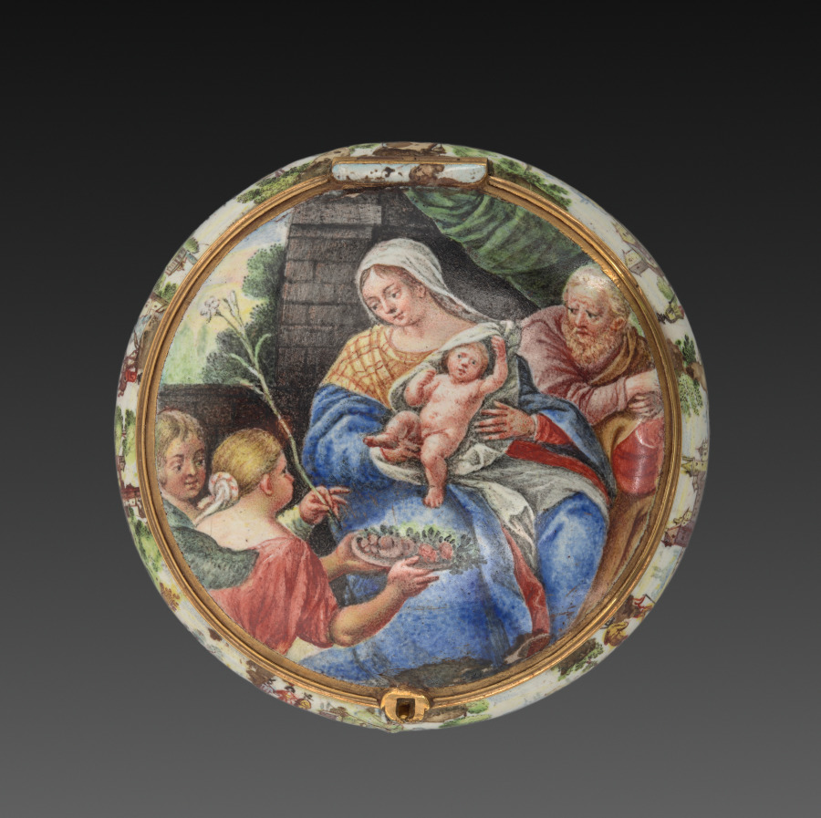 Painted enamel watchcase, c. 1640 (movement removed) — Cleveland 1916.348