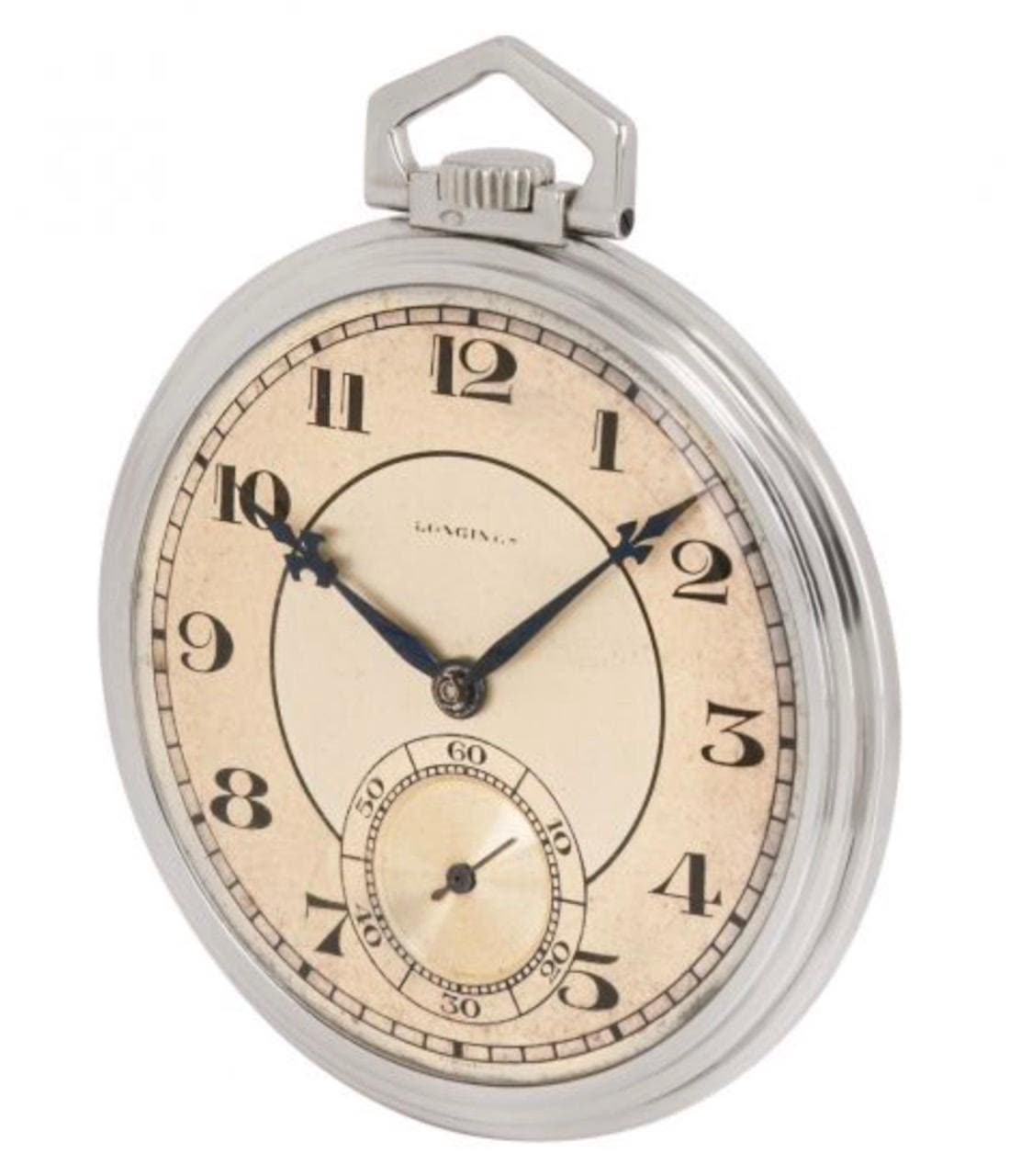 Longines Art Deco Slim Pocket Watch 18ct White Gold – 1920