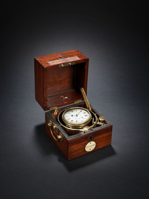 W.E. Frodsham two-day marine chronometer no. 2 in mahogany box