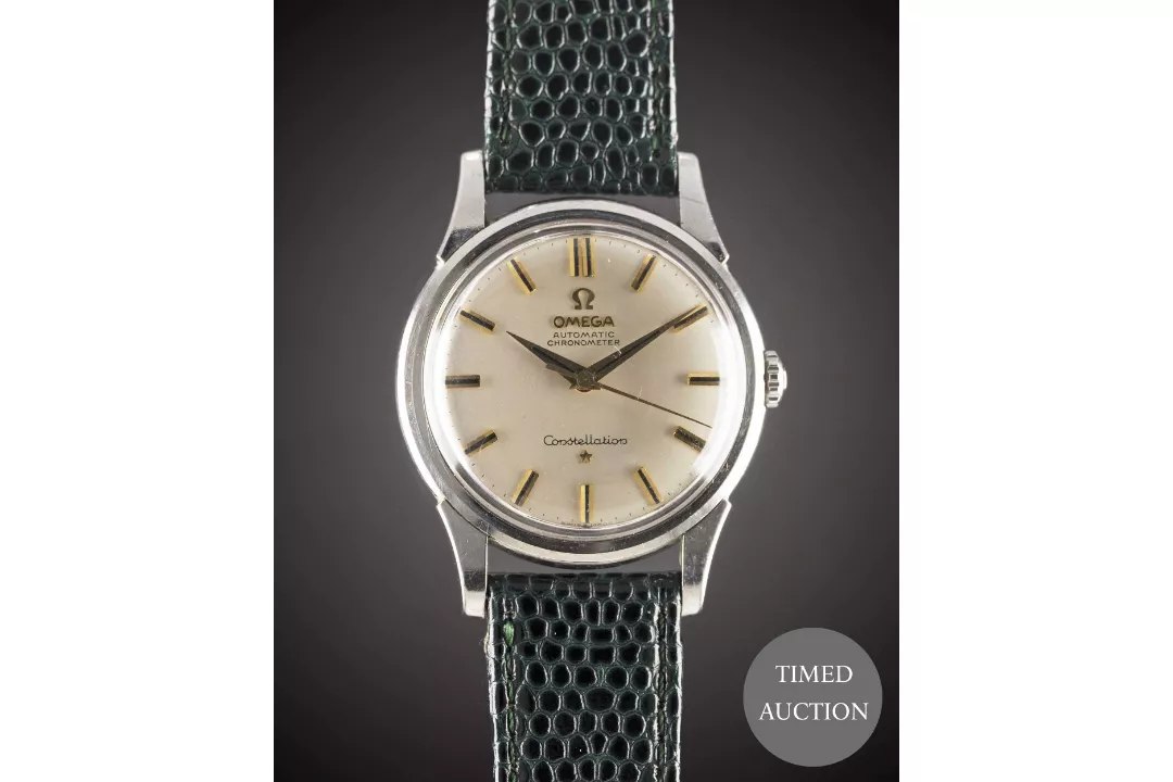 Front view of the Omega Constellation chronometer wristwatch, Ref. 14381 9 SC