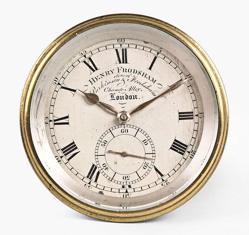 Dial and brass screw-bezel case of the Henry Frodsham deck watch
