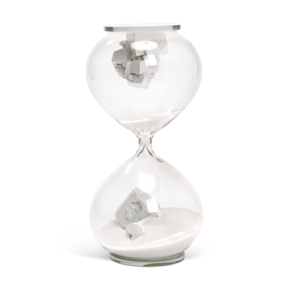 Daniel Arsham Hourglass (White), glass and cast resin, edition 417/500