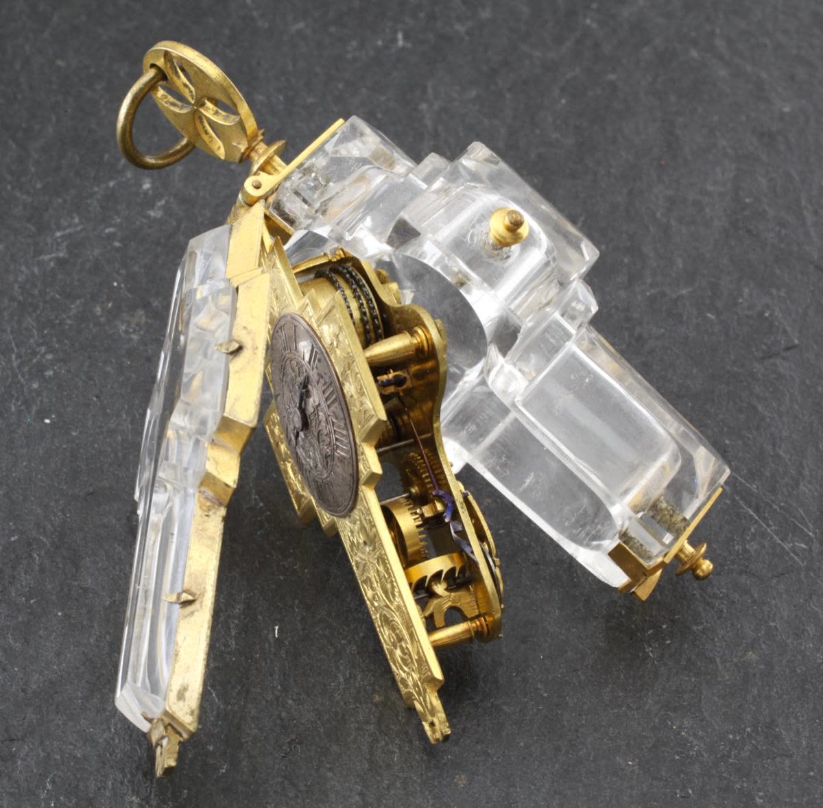 Rock Crystal cross with a movement of the same shape (MIH I-9)