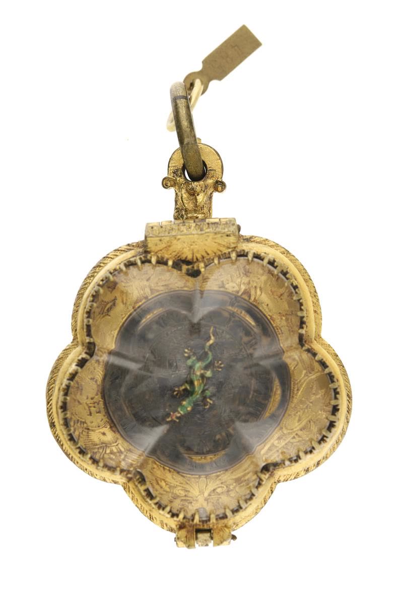 The five-lobed case is fashioned out of a block of rock crystal (MIH I-485)