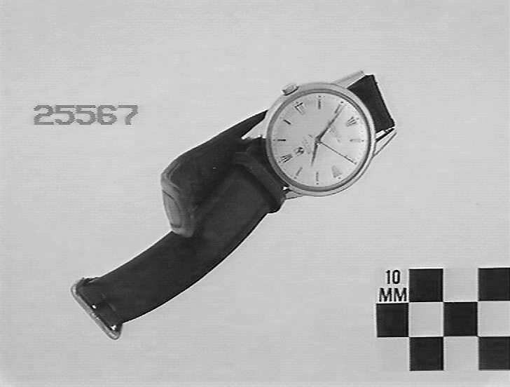 The Buren Grand Prix Super Slender wristwatch as catalogued, featuring a light dial and attached strap.