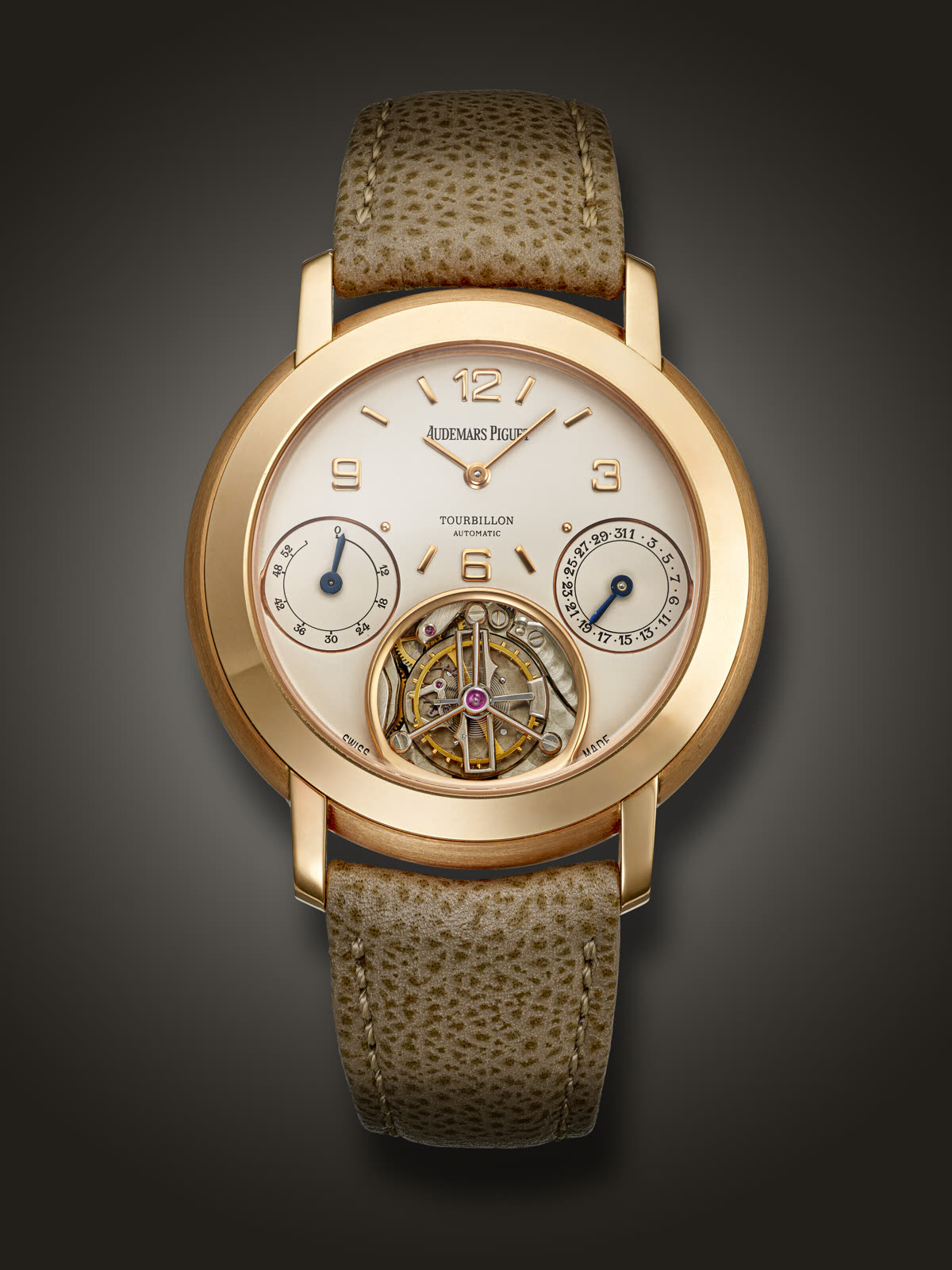 Audemars Piguet pink gold 'Jules Audemars' tourbillon wristwatch, reference 25873OR.