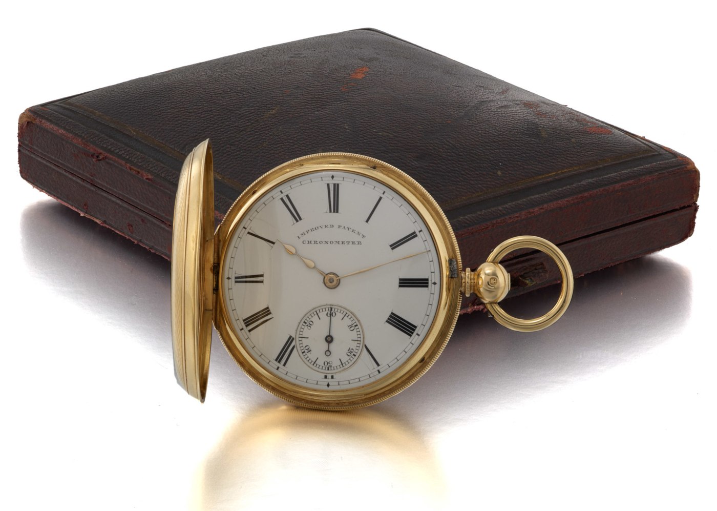 James Hornby half hunting-case pocket chronometer with enamel dial.