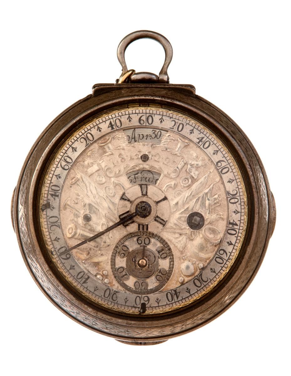 Montre de poche avec système d'arrêt au balancier et aiguille de seconde (pulse watch) (MIH I-1183)