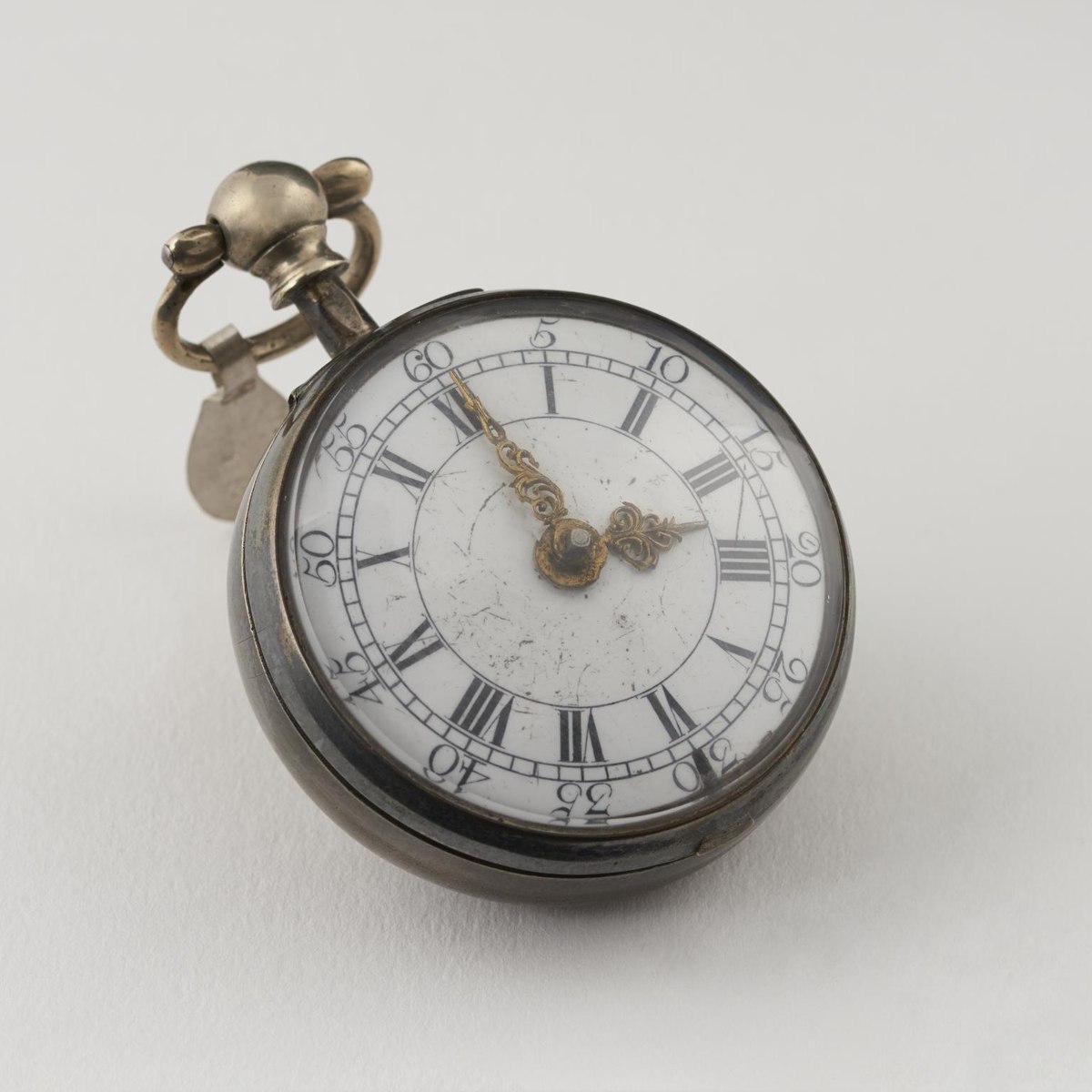 Verge watch in silver pair inner case by W.I. Ward, hallmarked 1794