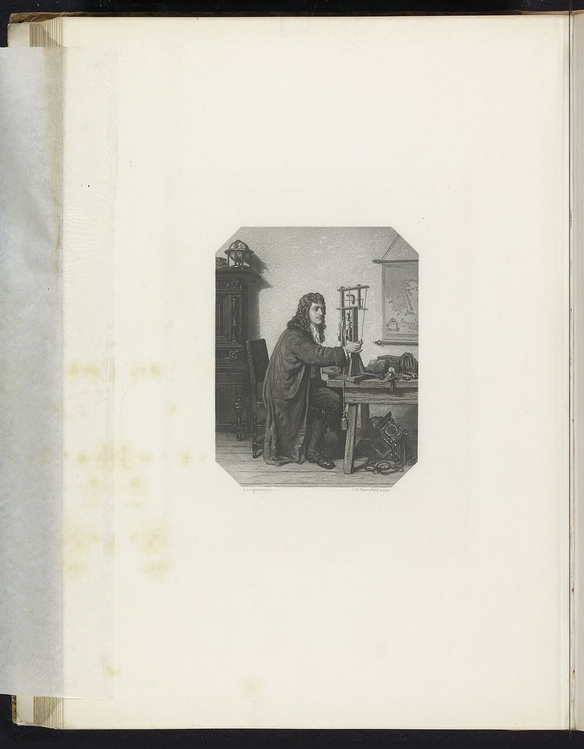 Christian Huygens, 1656 Christiaan Huygens (titel op object), BI-1997-1407B-33