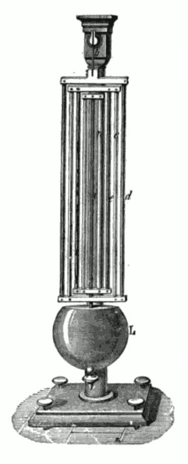 Gridiron pendulum on stand