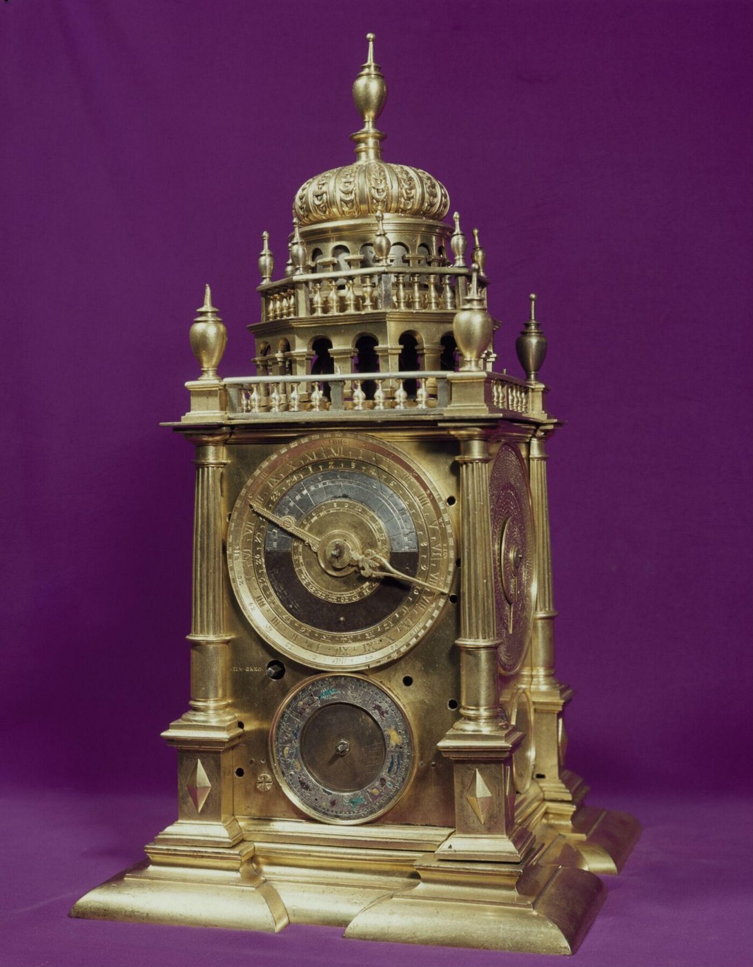 Front view of the astronomical chiming clock.
