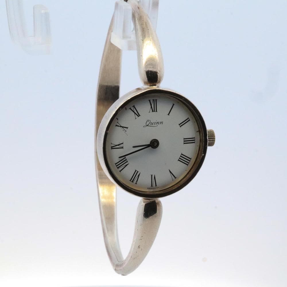 QUINN VINTAGE STERLING SILVER BRACELET WATCH ...