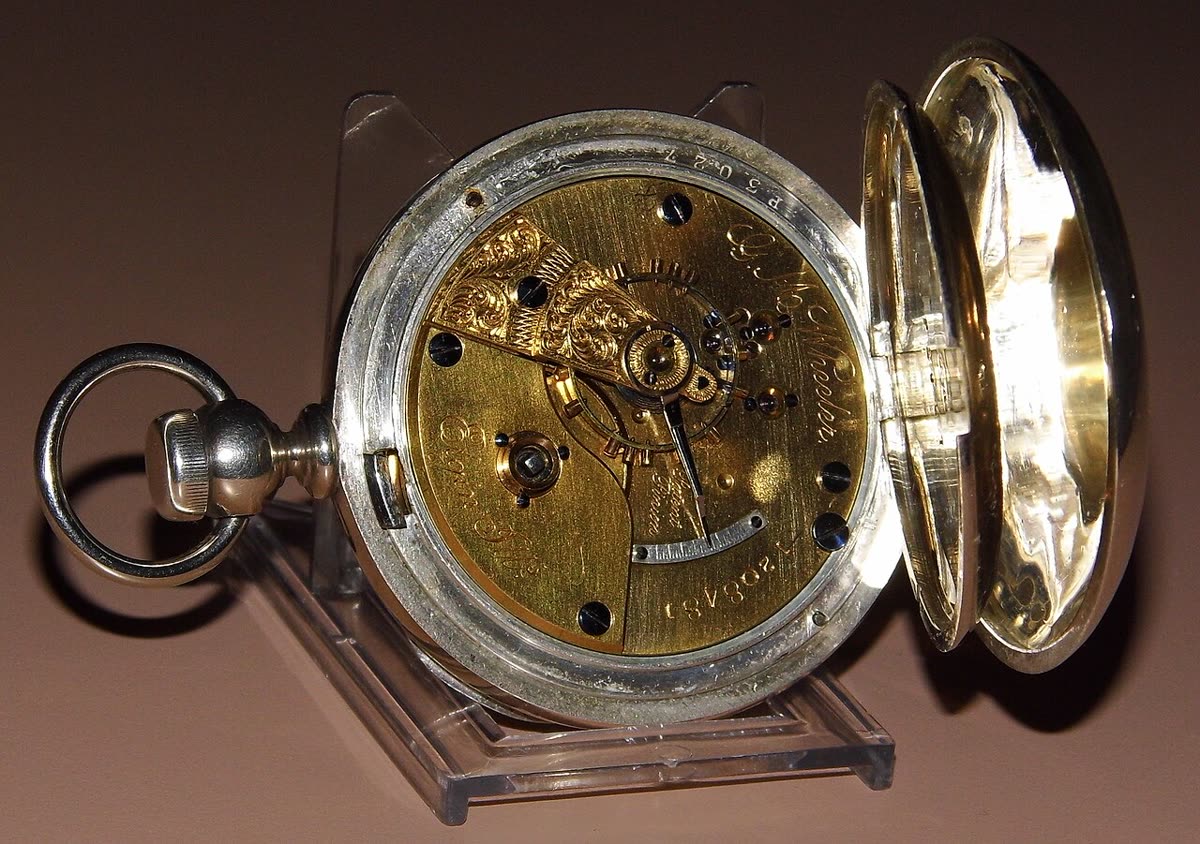 Vintage Elgin Open Face Pocket Watch, Size 18, G.M. Wheeler, 13 Jewels, Key Wind & Key Set, Coin Silver Case, Circa 1882 (14762667401)