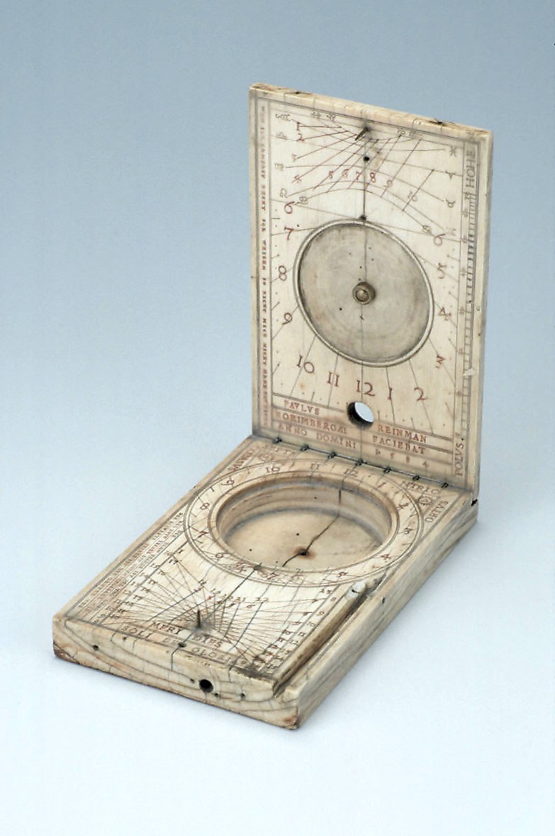 Diptych dial by Paul Reinmann, 1584.