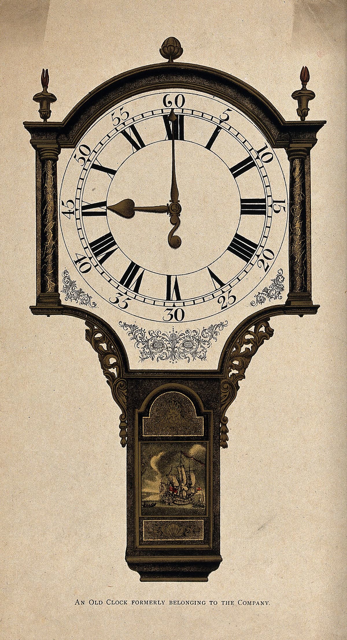 Clocks; a bracket clock formerly in the possession of the Ea Wellcome V0023857