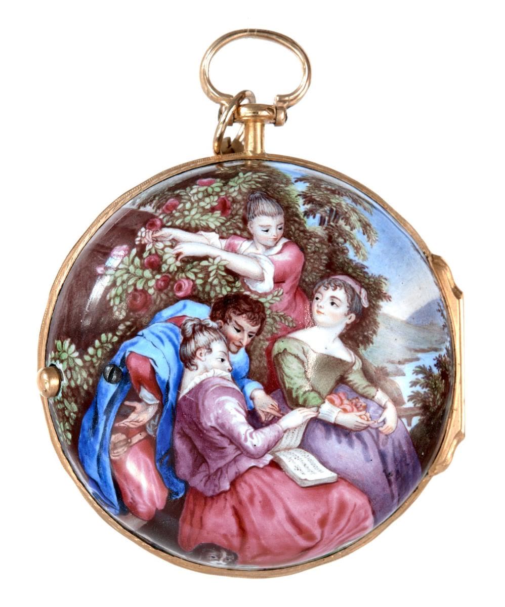 Round enamelled pocket watch (MIH I-1114)